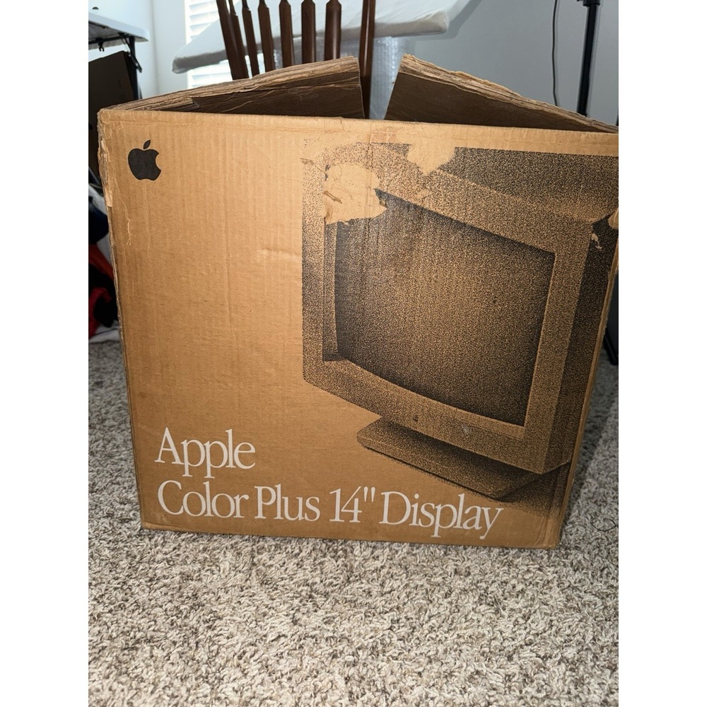 Apple Macintosh Color Plus M1787 14" Monitor + DB-15 Cable + BOX Bundle Tested